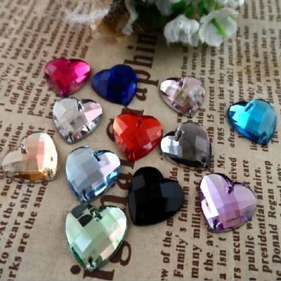 China Crystal Heart Shape Flatback Flatback Non Hotfix Loose Stone AB Rhinestone for sale