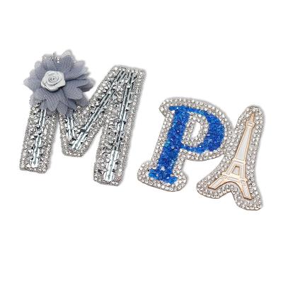 China Handmade English Letter Patches Iron On Colorful Letters Patches Customized To Accept Accessories Patches for sale