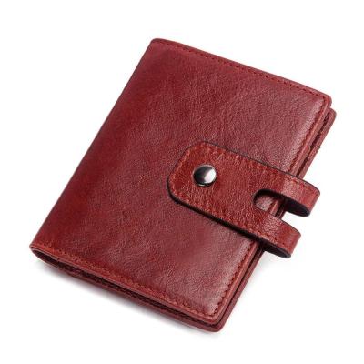 China Men's Leather Wallet Brands Slim Wallet Money Clip Purse Men's Classic Genuine Leather Unisex Card Wallet for sale