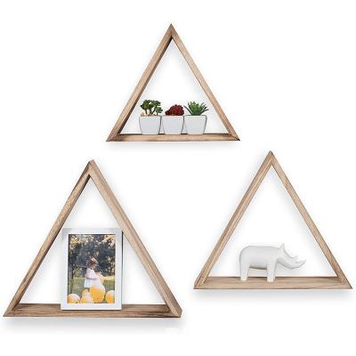 China Storage Factory Customized House Morden Decorative High Quality Floating Wooden Wall Hanging Shelf for sale