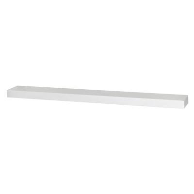 China New Style Storage Right Angle Shaped One Piece White MDF Shelf Wall Mounted Floating Shelf for sale