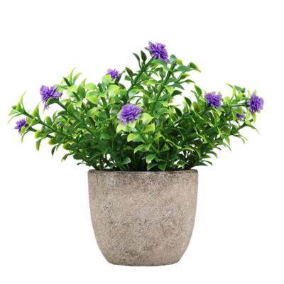 China Mini Fake Plant Plastic Green Grass Plants Eco-Friendly Potted Artificial Fake Topiary Plants For Greenery Home Office Indoor Bedroom for sale