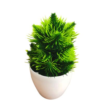 China Eco-Friendly Artificial Eucalyptus Plants In Pots Mini Green Faux Potted Plants For Office Table Bathroom Bedroom Home Indoor Decor for sale