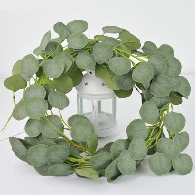 China Various Styles Wall Hanging Green Artificial Eucalyptus Leaves Flower Garland For Decoration for sale