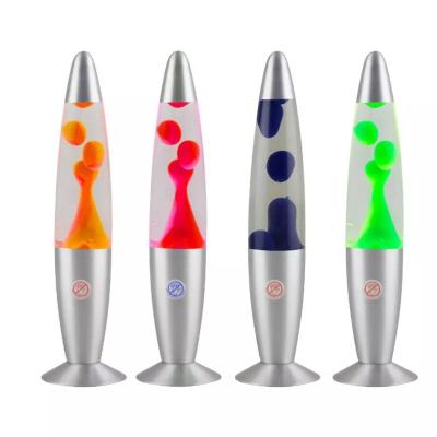 China New Creative Modern Novelty Holiday Lava Lamp Unique Single Led Lava Lamps 13 Inches Skyrocket Shape Table Night Decorative Led Lights for sale