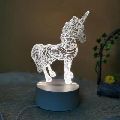 China Modern Changing Kids Baby 3D Illusion Multicolor Visual Led Night Light for sale