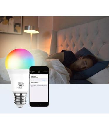 China Home Dimming and RGB Color Changing Led Light E26 Smart LED Bulb Music Bombilla Bedside Lamp for sale