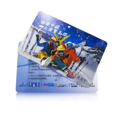 China Custom Logo CMYK Waterproof/Waterproof Hot Product Printing MF HF 1K RFID Card Smart PVC NFC Classic Skiing Card for sale