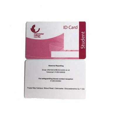 China High Quality Printable PVC Plastic Student ID Card Loyalty/ID/RFID Access Control For Access Management for sale