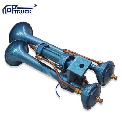 China Iron Excellent Quality  24V Double Pipe Electric Control Air Horn For Trucks for sale