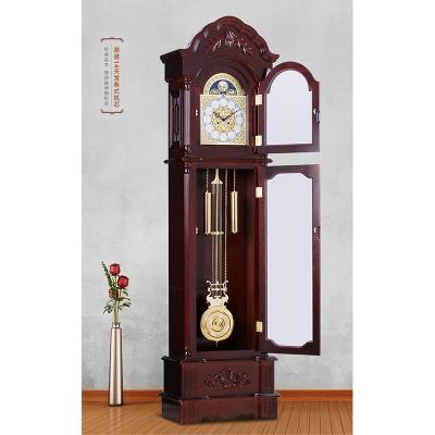 China Europe Style Decor Luxury Antique Home Mechanism Grandfather Clock Antique Ambila Triple-chime Floor Clock for sale