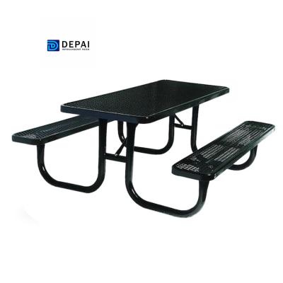 China Customized Durable Color And Bench Bench To Picnic Table Set Floor Table For Steel Picnic Picnic Tables Set for sale