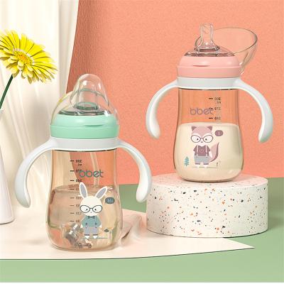 China BPA Free PPSU Plastic Kids Drinking Water Bottle With Chain For Kids Multiple Use Bottle With Sippy Replacement for sale