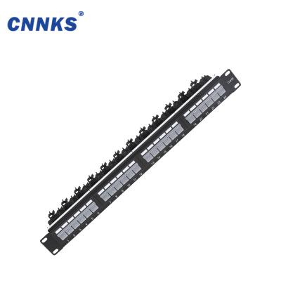 China Networking Patch Panel 1U 19inch Cat5e Cat6 24 Port Cat5e Cat6 RJ45 Ethernet Krone&110 Dual IDC Patch Panel for sale