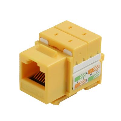 China Network Cabling System Cat6 5e RJ45 UTP 90 Degree 110 IDC Keystone Jack for sale