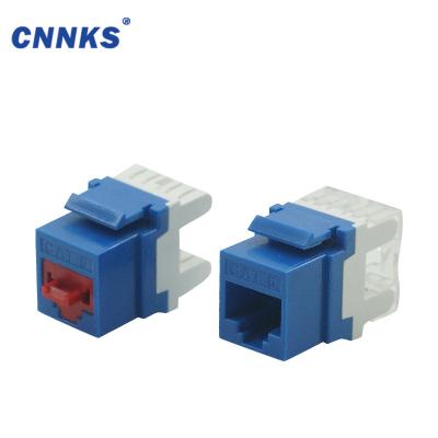 China 8P8C Degree UTP Cat 6 Keystone Jack Down 180 Network Cabling System Punch for sale