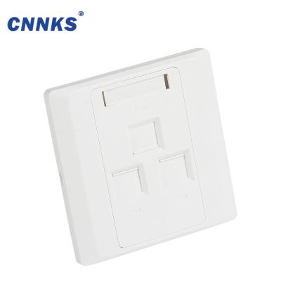 China High Quality Network Cabling System 2 Port Faceplate 86type RJ45 Network Wall Faceplate for sale