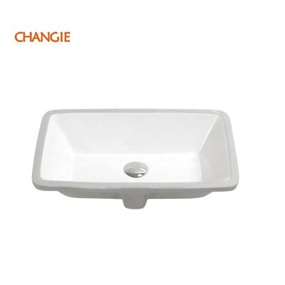 China Eco-friendly Chaozhou Changie Undermount 1629 Rectangular Double Vanity Sink Lavatory Bathroom Basin for sale