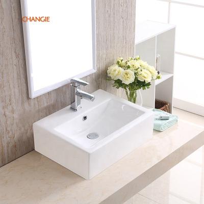 China Art Ceramic Hand Wash Modern Bathroom Accessories Counter Top Basin Sink for sale