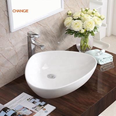 China Modern Bathroom Accessories Round Corner Triangle Ceramic Sinks For Hotel Home Office Human Buildings for sale