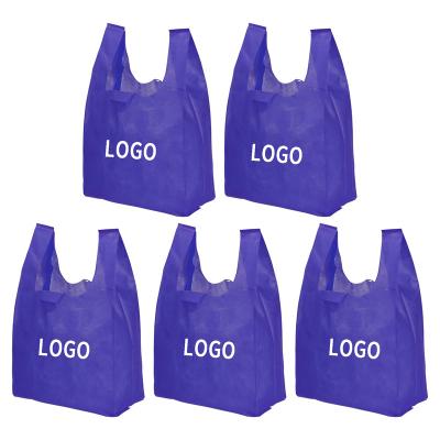 China 100% Large Eco-Friendly Heavy Duty Gifts Bag Reusable Portable Non Woven Supermarket Bag T-shirt Bag for sale