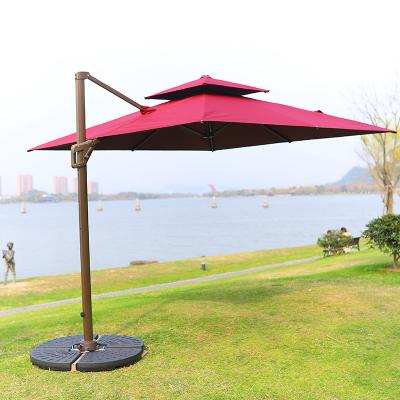 China 360 Rotating Hanging Outdoor Patio Garden Umbrella Outdoor Cantilever Artiz Umbrella Manufacturers Degree Cast Steel Umbrella Base for sale