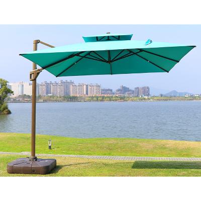 China Restaurant Outdoor Umbrella Frame Metal 360 Degree Rotating Cast Steel Umbrella Base Artiz Umbrella Sunshade for sale