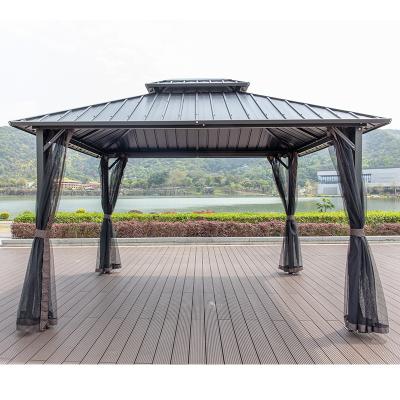 China Artiz Water Proof Motorized Gazebo Outdoor Modern Aluminum Canopy Roof Bioclimatic Pergola For Sunshade for sale