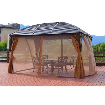 China Luxury Modern Outdoor Aluminum PVC Gazebo Garden Gazebo Aluminum Pergola for sale