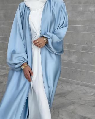 China Modest Morocco Party Long Sleeve Breathable Abaya Muslim Coat Women's Elegant Islamic Clothing for sale