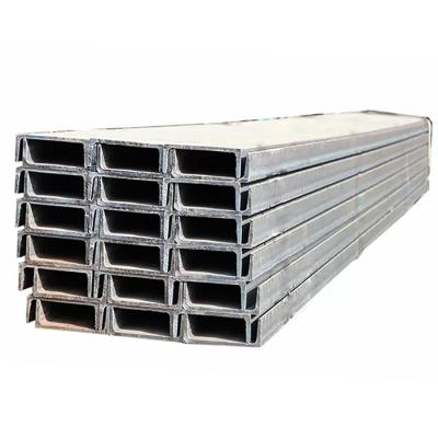 China Stability S335 JR 200 x 80 x 7.5 x 11mm Galvanized Steel Channel U Beam Steel Profile Light Steel for sale