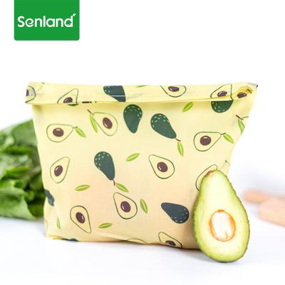 China Washable Reusable Beeswax Food Wrap Certified Eco Friendly Reusable Natural Cotton Beeswax Food Storage Bags Waste Food Wrap Zero Beeswax Bags for sale