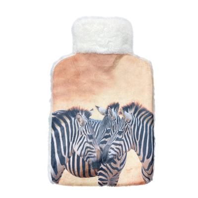 China Hot Plush Animals Water Bottle Cover Plush Hot Water Bottle Cover and Hot Water Bag 2l Rubber Hand Warmers for sale