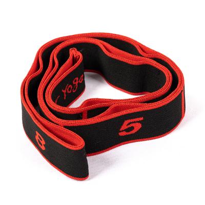 China Stretch Strap Exercise Sports Physical Therapy Flexibility 8 Loops Nonelastic Stretch Strap Yoga for sale