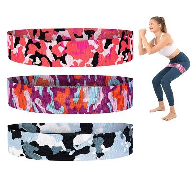 China Polyester fabric custom logo personalized buttocks squat elastic fabric beauty resistance elastic booty bands for sale