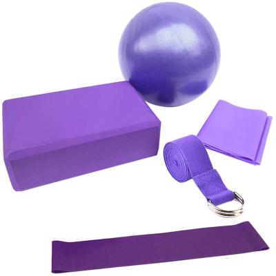 China Yoga Sets Yoga Ball Pilates Circles Blocks Stretch Loop Band Physical Exercise Yoga Stretch Belt for sale