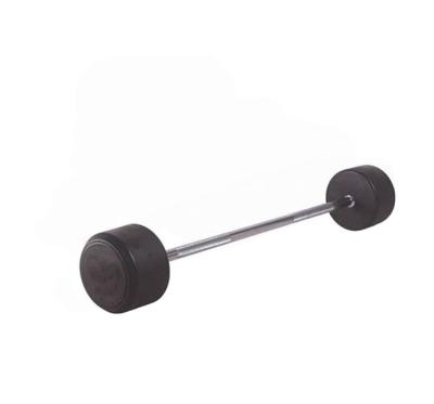 China 2022 Durable Factory Sale Whole Home Gym Weightlifting Straight Fixed and Curved Rubber Barbell for sale