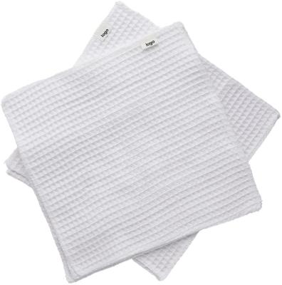 China Sustainable Plastic Free Ultra Absorbent Double Layered Reusable Towels Cloth Waffle Kitchen Unpaper Towels for sale