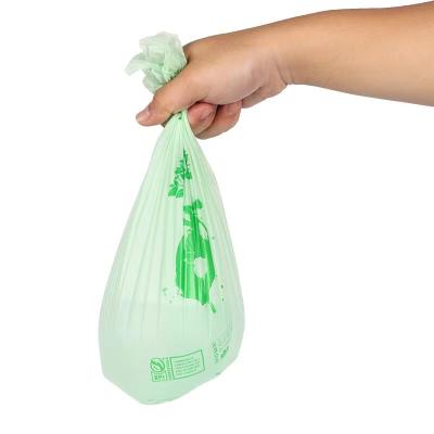 China Wholesale Custom 100% Biodegradable Cornstarch Eco Friendly Factory Based Garbage Bag 100% Plastic Biodegradable Garbage Bag for sale