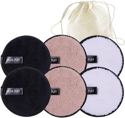 China Washable Private Label Skin Exfoliation Pads Microfiber Face Sponge Makeup Remover Cleansing Blast for sale