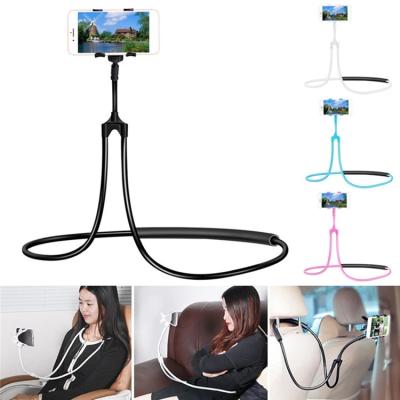 China 360 Degree Rotating 360 Rotating Phone Collar Neck Phone Holder 78cm Long Arms Mobile Mount Holder Promotional Colorful Lazy Flexible Stand Cells for sale