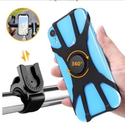 China 360 Degree Rotating Adjustable Bike Phone Mount Mobile Phone Bracket Phone Holder Clip Bracket Mount Base For Scooter Bicycle Bike for sale