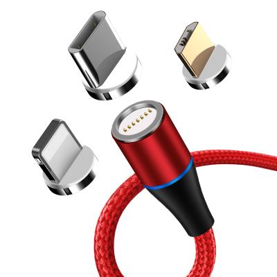 China PASSAGE 3A Fast Charger 3A Braided Magnetic Fast Charging Data Cable For Mobile Micro USB Usb Cable For Android/IOS/TYPE-C for sale