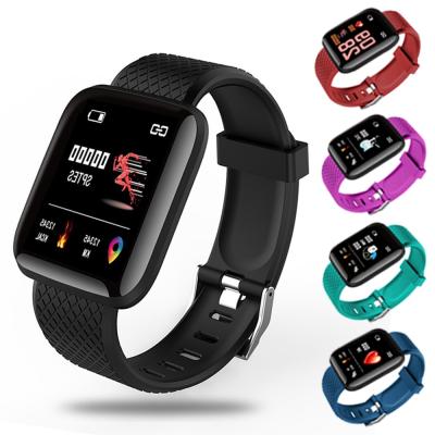 China Hot Selling Touch Screen 116 Plus Colorful Wristband Fitness Sports Blood Pressure Band Wrist Smart Watch Smart Watch Te koop