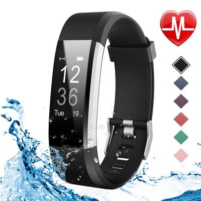 Cina Touch Screen 115 PLUS Smartwatch Heart Rate Blood Pressure Fitness Sport Watch GPS Tracker Smart Wristbands in vendita