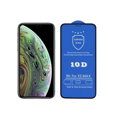 China Hot Selling Mobile Phone Amazon Tempered Glass 10D Screen Protector Film For iphone 11pro Max Retail Package for sale