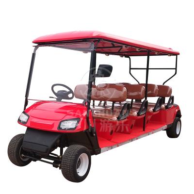 China Sanchuan Sightseeing Tourist Trolley 8 Seat Electric Golf Car 4700*1200*1900mmH for sale