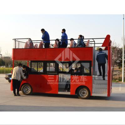 China Cheap Price Amusement Park Rides Electric Tourist Car Double Decker Bus For Sale 5390*1710*3060mmH for sale