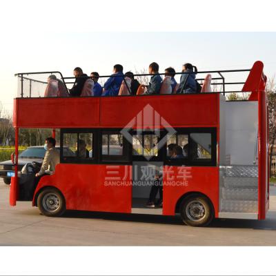 China Wholesale Price Amusement Park Rides Mini Shuttle Car Electric Double Decker Tourist Bus 5390*1710*3060mmH à venda