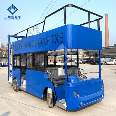 China Sanchuan Amusement Entertainment Equipment Playground Outdoor Double Decker Bus For Sale 5390*1710*3060mmH à venda